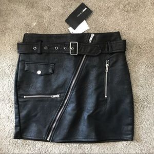 SOLD Fashion Nova Moto Skirt
